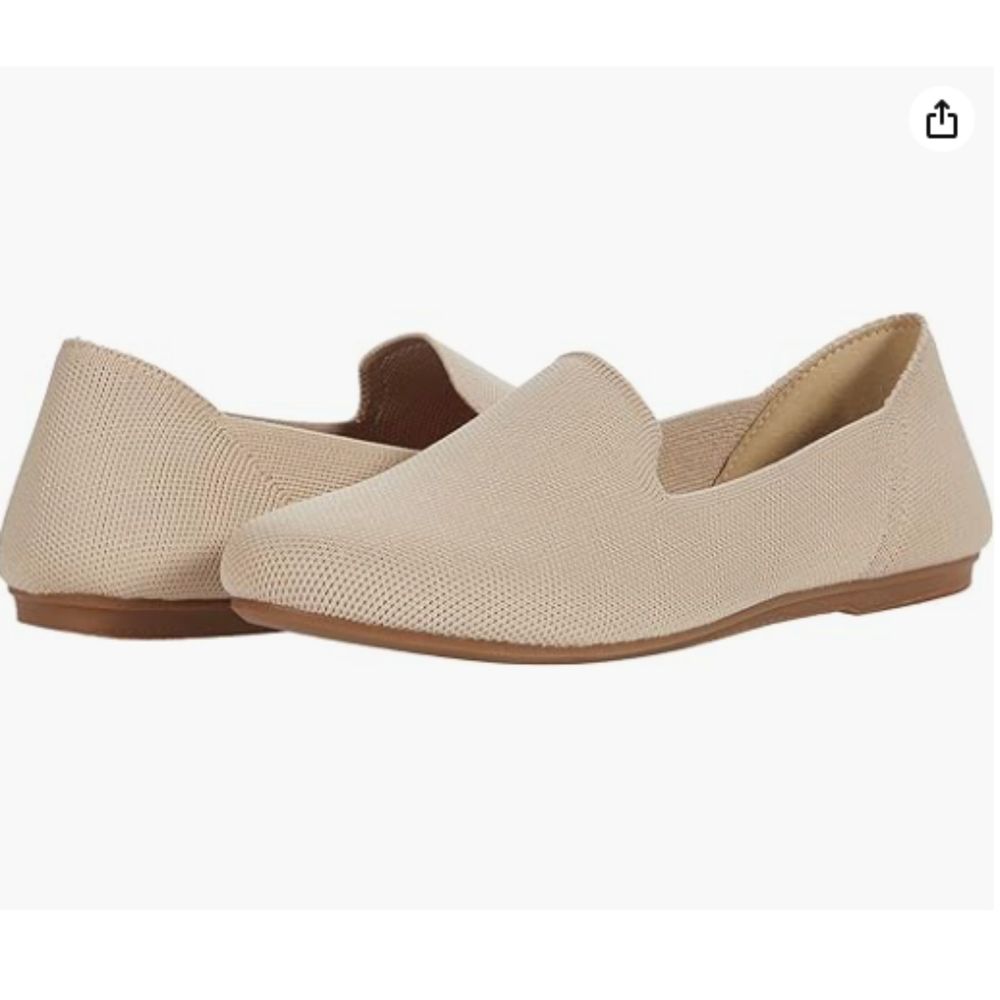 NEW Steve Madden Sabin Flats Natural Tan Slip On Shoes Womens Size 9